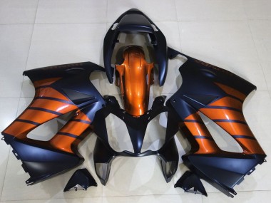 Meilleurs Carénages Moto Honda VFR 800 2002-2013 - Orange Bleu Mat Noir Mat