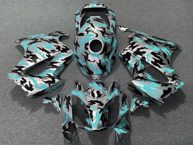 Meilleurs Carénages Moto Honda VFR 800 2002-2013 - Teal Camouflage