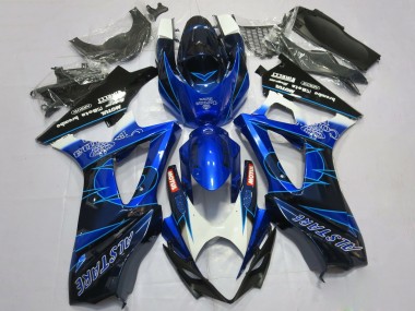 Meilleurs Carénages Moto Suzuki GSXR 1000 2007-2008 - Bleu Noir Corona