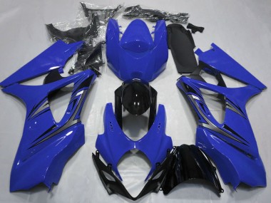 Meilleurs Carénages Moto Suzuki GSXR 1000 2007-2008 - Bleu Noir Brillant OEM Style