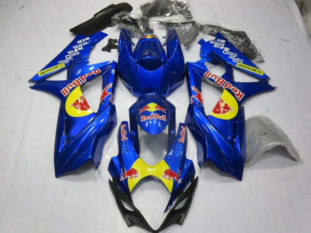 Carénages Moto Suzuki GSXR 1000 2007-2008 - Bleu Jaune Red Bull