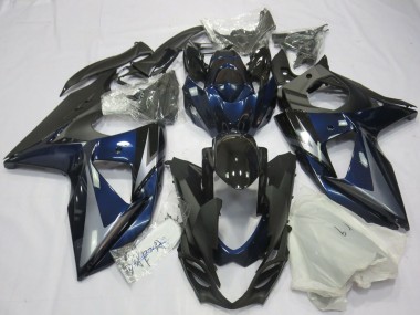 Meilleurs Carénages Moto Suzuki GSXR 1000 2009-2016 - Bleu Argent Noir