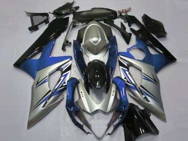 Meilleurs Carénages Moto Suzuki GSXR 1000 2005-2006 - Bleu Argent Noir
