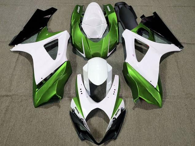 Carénages Moto Suzuki GSXR 1000 2007-2008 - Blanc Vert Noir