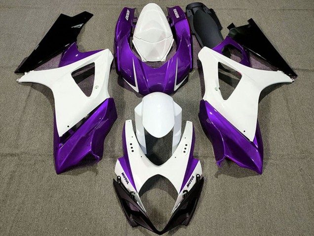 Carénages Moto Suzuki GSXR 1000 2007-2008 - Blanc Violet Noir
