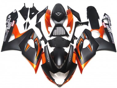 Meilleurs Carénages Moto Suzuki GSXR 1000 2005-2006 - Orange Noir