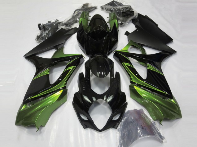 Carénages Moto Suzuki GSXR 1000 2007-2008 - Noir Brillant Vert