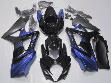 Meilleurs Carénages Moto Suzuki GSXR 1000 2007-2008 - Noir Brillant Bleu