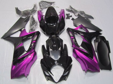 Meilleurs Carénages Moto Suzuki GSXR 1000 2007-2008 - Noir Brillant Rose