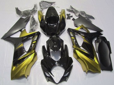 Meilleurs Carénages Moto Suzuki GSXR 1000 2007-2008 - Noir Brillant Jaune