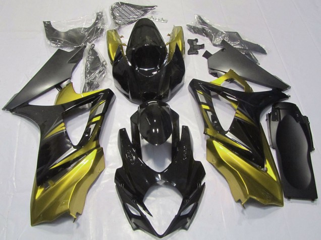 Carénages Moto Suzuki GSXR 1000 2007-2008 - Noir Brillant Jaune