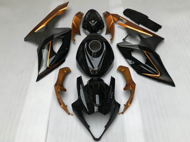 Meilleurs Carénages Moto Suzuki GSXR 1000 2005-2006 - Noir Brillant Bronze