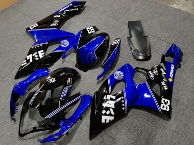 Meilleurs Carénages Moto Suzuki GSXR 1000 2005-2006 - Bleu Noir Brillant Blanc
