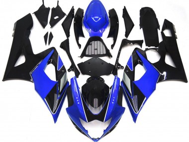 Meilleurs Carénages Moto Suzuki GSXR 1000 2005-2006 - Bleu Noir Brillant