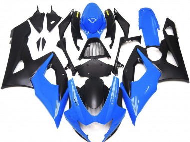 Meilleurs Carénages Moto Suzuki GSXR 1000 2005-2006 - Bleu Noir Mat Jaune