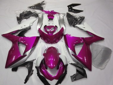 Meilleurs Carénages Moto Suzuki GSXR 1000 2009-2016 - Rose Blanc