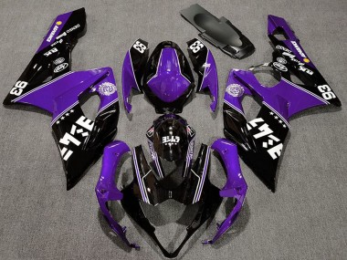 Meilleurs Carénages Moto Suzuki GSXR 1000 2005-2006 - Violet Noir Brillant Blanc