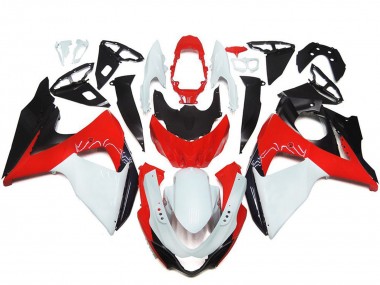 Meilleurs Kits Carénage Moto Suzuki GSXR 1000 2009-2016 - Blanc Rouge Noir
