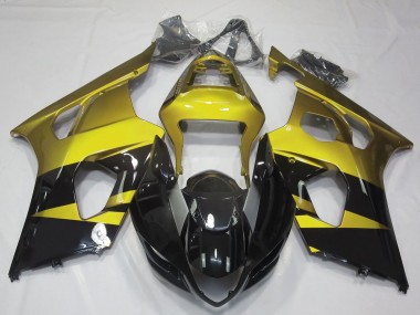 Meilleurs Carénages Moto Suzuki GSXR 1000 2003-2004 - Jaune Noir Brillant