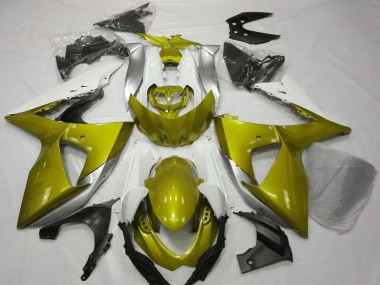 Meilleurs Carénages Moto Suzuki GSXR 1000 2009-2016 - Blanc Jaune