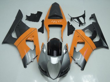 Meilleurs Carénages Moto Suzuki GSXR 1000 2003-2004 - Or Clairange Argent Noir