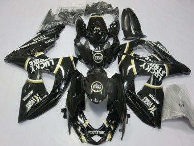 Meilleurs Carénages Moto Suzuki GSXR 1000 2009-2016 - Noir Brillant Lucky Strike