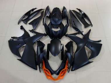 Meilleurs Carénages Moto Suzuki GSXR 1000 2009-2016 - Noir Mat Orange