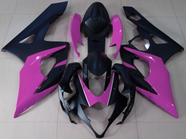 Meilleurs Carénages Moto Suzuki GSXR 1000 2005-2006 - Noir Mat Rose