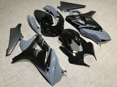 Meilleurs Carénages Moto Suzuki GSXR 1000 2007-2008 - Nardo Gris Noir Brillant OEM Style