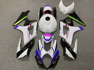 Meilleurs Carénages Moto Suzuki GSXR 1000 2007-2008 - Blanc Bleu Vert Noir Courses