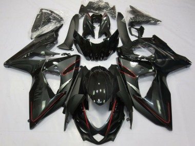 Meilleurs Carénages Moto Suzuki GSXR 1000 2009-2016 - Noir Brillant Rouge