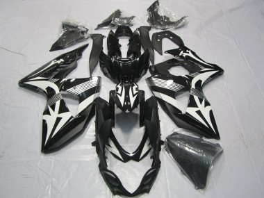 Meilleurs Carénages Moto Suzuki GSXR 1000 2009-2016 - Noir Blanc