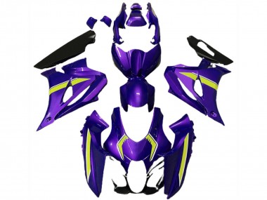 Meilleurs Carénages Moto Suzuki GSXR 1000 2017-2024 - Violet Jaune Style