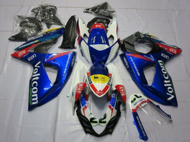 Meilleurs Carénages Moto Suzuki GSXR 1000 2009-2016 - Blanc Bleu Jaune Rouge Voltcom 22