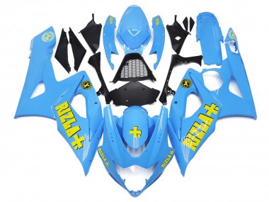 Meilleurs Carénages Moto Suzuki GSXR 1000 2005-2006 - Bleu Jaune Rizla