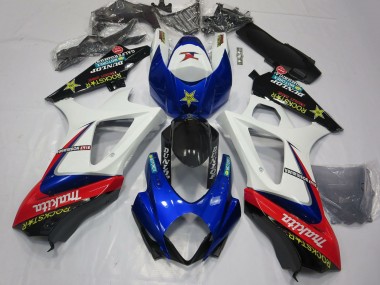 Meilleurs Carénages Moto Suzuki GSXR 1000 2007-2008 - Blanc Bleu Rouge Noir Rockstar