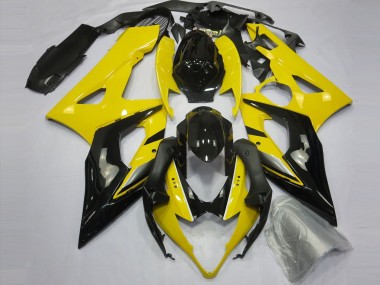 Meilleurs Carénages Moto Suzuki GSXR 1000 2005-2006 - Jaune Noir Brillant