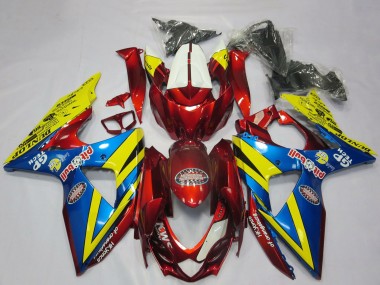 Meilleurs Carénages Moto Suzuki GSXR 1000 2009-2016 - Jaune Rouge Bleu