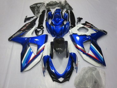 Meilleurs Carénages Moto Suzuki GSXR 600 / GSXR 750 2008-2010 - Bleu Blanc Noir Brillant Rouge
