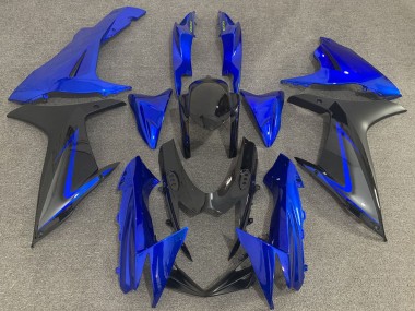 Meilleurs Carénages Moto Suzuki GSXR 600 / GSXR 750 2011-2024 - Bleu Noir Gris