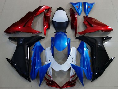 Meilleurs Carénages Moto Suzuki GSXR 600 / GSXR 750 2011-2024 - Blanc Bleu Rouge Noir