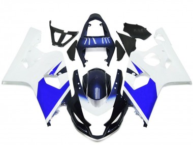 Meilleurs Carénages Moto Suzuki GSXR 600 / GSXR 750 2004-2005 - Blanc Bleu