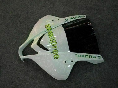Meilleurs Carénage Moto Honda CBR600RR 2007-2008 - Blanc Vert Noir Brillant Hannspree