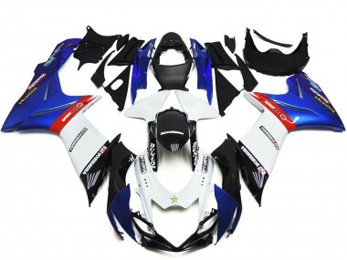 Meilleurs Carénages Moto ABS Suzuki GSXR 600 / GSXR 750 2011-2024 - Bleu Blanc Rouge