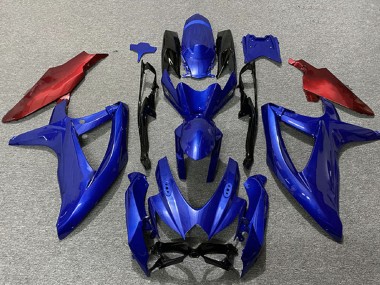 Meilleurs Carénages Moto Suzuki GSXR 600 / GSXR 750 2008-2010 - Bleu Rouge