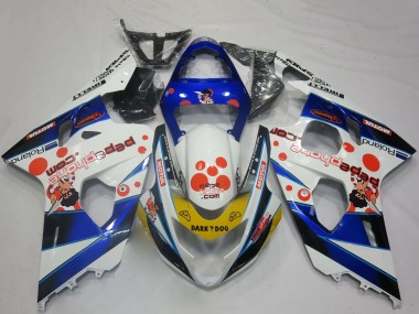 Meilleurs Carénages Moto Suzuki GSXR 600 / GSXR 750 2004-2005 - Blanc Bleu Rouge Jaune Noir Dark Dog