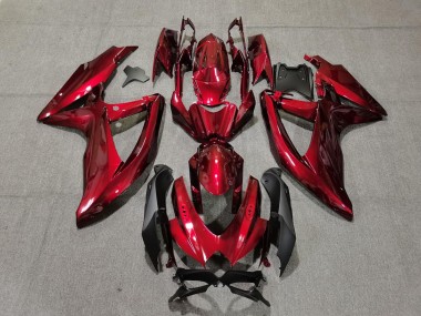 Meilleurs Carénages Moto Suzuki GSXR 600 / GSXR 750 2008-2010 - Bonbon Rouge Noir