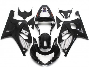 Meilleurs Carénages Moto Suzuki GSXR 600 / GSXR 750 2001-2003 - Noir Brillant Argent