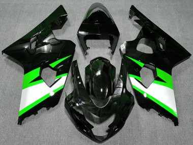 Meilleurs Carénages Moto Suzuki GSXR 600 / GSXR 750 2004-2005 - Noir Brillant Vert Blanc