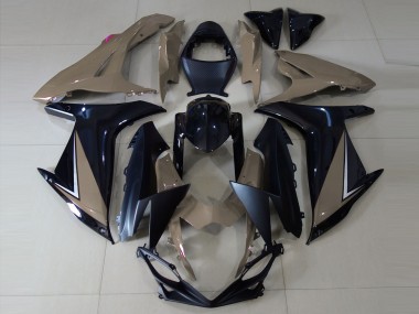 Meilleurs Carénages Moto Suzuki GSXR 600 / GSXR 750 2011-2024 - Gris Noir Brillant Noir Mat